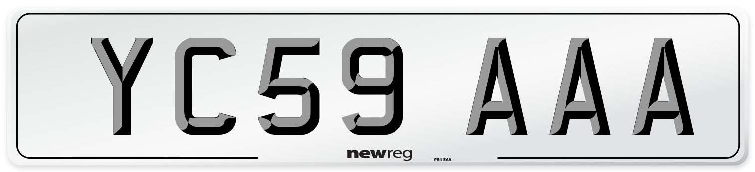 YC59 AAA Number Plate from New Reg